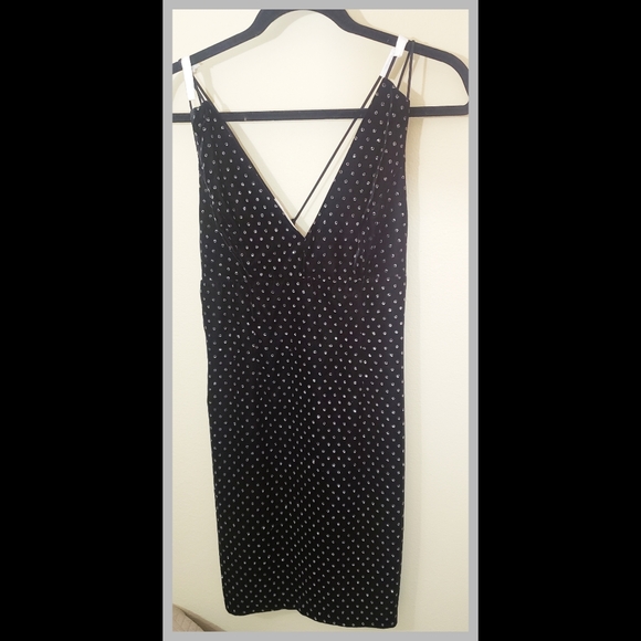 NWT spaghetti strap velvet dress. sexy back that falls below shoulder blades. - Picture 3 of 4